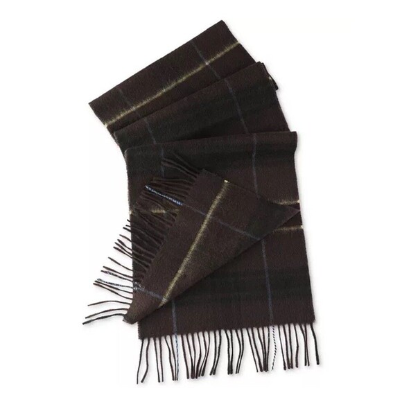 Club Room Men's Plaid Cashmere Scarf - Picture 2 of 7